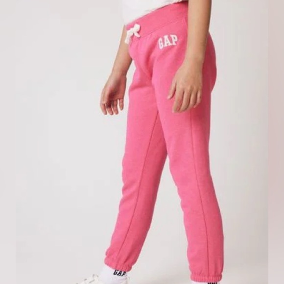 Gap  Girls Pink Logo Joggers Sweatpants Size 8 - Picture 3 of 8